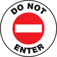 This white and black sign reads "Do Not Enter" around the edge. The center features a bold large red negative sign. Use this to mark roadways and areas as off limits.