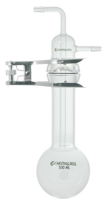 A photograph of a cg-4531 vacuum trap with 40 mm o-ring joint.