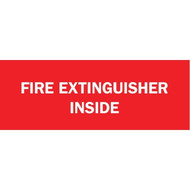 Fire Extinguisher with Arrow Red on White Recycled Polystyrene SelfAdhesive ZING 1885S Zing Safety Sign 14 Height x 3.25 Width 