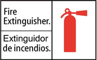 14 Length x 10 Height Red on White Rigid Polystyrene Plastic Legend FIRE EXTINGUISHER with Graphic NMC M739RB Bilingual Fire Sign 14 Length x 10 Height Red on White Rigid Polystyrene Plastic Legend FIRE EXTINGUISHER with Graphic NMC M739RB Bilingual Fire Sign
