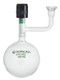 A photograph of a af-0093 storage flask, o-ring, w/ chem-cap® valve, round bottom.