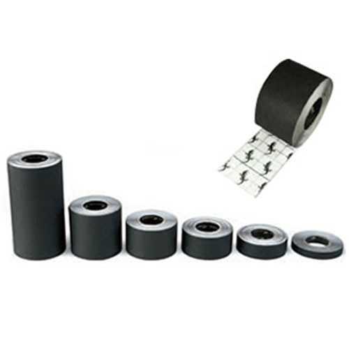 Picture of the different width Premium Grade Black Gator Grip Anti-Skid Tape.