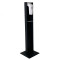 Picture of free standing unit with dispenser, black.