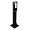 Picture of elegant free standing unit with dispenser, black.