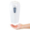 Picture of gel sanitizer dispenser in use.