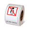 Photograph of a roll of Speciality Handling Labels, "Do Not Freeze" with Graphic.