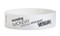 Picture of the white, Monday Tamper-Resistant  Tyvek® Wrist Band w/ Serial Numbering.