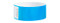 Picture of a blue 1" wide Tamper-Resistant Tyvek® Wrist Band w/ Serial Numbering.