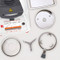 Photograph of some of the components and accessories of  an Ohaus MB90 Moisture Analyzer.