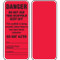 Photograph of both sides of a "Red, Danger" Scaffold Status Tag for Scaffold Inspection Holder.