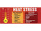 Photograph of a 4' x 10' Fence-Wrap Mesh Gate Screen: Heat Stress, Heat Exhaustion, Heat Stroke.