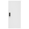 Photograph of  a solid white  door (option) for  powder-coated surface mounted fire extinguisher cabinet for oval fire extinguishers.