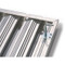 A photograph of the locking mechanism on a restaurant hood grease filter.