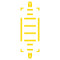 Diagram of layout of all pieces of crosswalk kit in yellow.