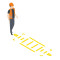 Graphic showing setup of crosswalk kit in use.