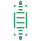 Diagram of layout of all pieces of crosswalk kit in green.