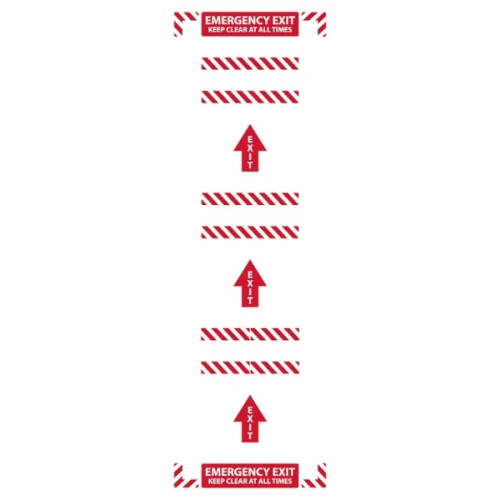 Diagram of layout of all pieces of crosswalk kit.