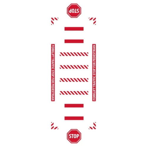 Diagram of layout of all pieces of crosswalk kit.