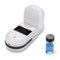 Photograph of an Ohaus AquaSearcher™ AP30TUR Portable Turbidimeter, with  shading cover in place, left facing view.
