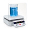 Photograph of an Ohaus Next Generation Guardian™ 5000 10" x 10" Hotplate Stirrer with, left facing with optional splash shield in place.