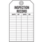 A photograph of a 04033 inspection record tags, with 5 per package.
