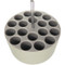 Photograph of one 18 x 4/10 mL, D16mm Vac/Sar Rack.