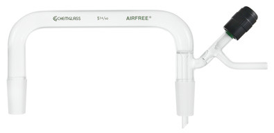 A photograph of a af-0558-01 solvent transfer manifold, 24/40 joints.