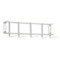 A photograph of a white 06082 PVC 17" 5-hook rack without tools. It is 17"L x 3"W x 3"H.