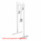 A photograph of a white 06082 PVC 17" 5-hook rack with white tools. Tools are not included with product.