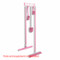 A photograph of a pink 06082 PVC 17" 5-hook rack with pink tools. Tools are not included with product.