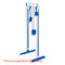 A photograph of a blue 06082 PVC 17" 5-hook rack with blue tools. Tools are not included with product.