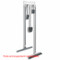 A photograph of a 06082 Stainless Steel 17" 5-hook rack with red tools. Tools are not included with product.