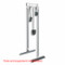 A photograph of a gray 06082 PVC 17" 5-hook rack with gray tools. Tools are not included with product.