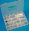 A photograph of a mw-16-01 basic minum-ware® microscale chemistry kit with components in the box. 