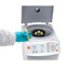 A photograph of an Ohaus Frontier™ FC5706P Multi-Function Centrifuge, with angle rotor 31013397 installed and loaded with Starstedt urine tubes.
