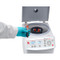 A photograph of an Ohaus Frontier™ FC5706P Multi-Function Centrifuge, with angle rotor 31013397 installed and loaded with 13 x 100 mL Vacutainer tubes.