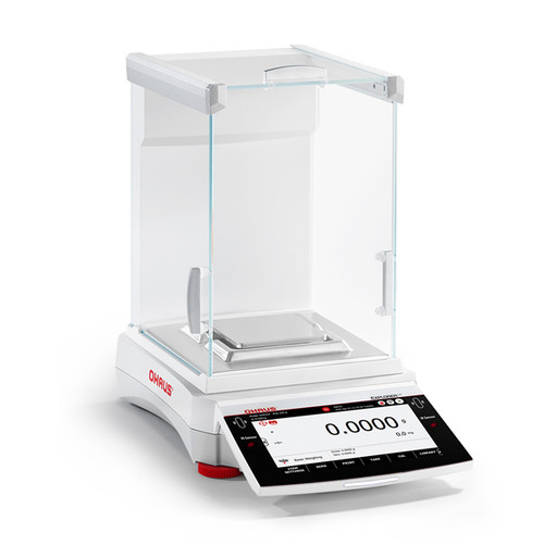 Photograph of Ohaus Explorer-EXR® Analytical Balance, right facing.
