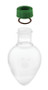 A photograph of a mw-55 pear-shape flask, minum-ware®.