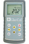 A photograph of a 20075 battery operated handheld digital thermometer for type k, j and t thermocouples.