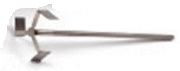 A photograph of a 21045 stainless steel 3-bladed paddle, 2.5 diameter on 5/16 shaft.