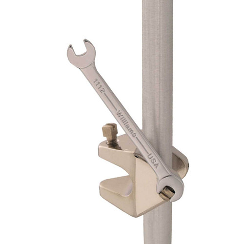 Photograph of Wrench for Laboratory Set Screw Clamp in use (rod and clamp not included).
