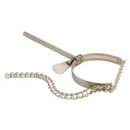 Photograph of a large, stainless steel Nester Extension Chain Clamp.