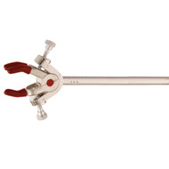 Photograph of a small 3-Prong Dual Adjust Heavy-Duty Laboratory Clamp.