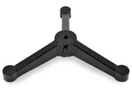 Photograph of a cast iron tripod support stand base.