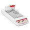 Photograph of Ohaus Digital 6 Block Dry Block Heater, right facing, holding blocks and vials (sold separately)