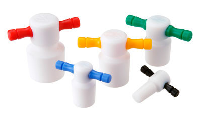 A photograph of a cg-3020-a ptfe flask length stoppers.
