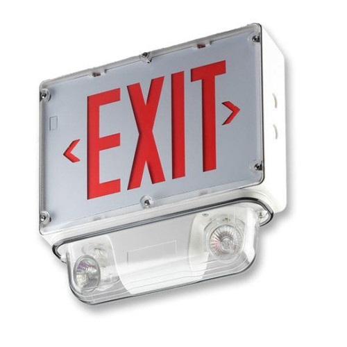 Picture of the Emergi-lite Wet Location Exit Sign/Emergency Light.