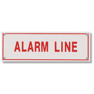 Photograph of the Alarm Line Aluminum Sprinkler Identification Sign.
