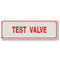 Photograph of the Test Valve Aluminum Sprinkler Identification Sign.