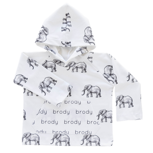 Personalized Pocket Hoodie - elephants